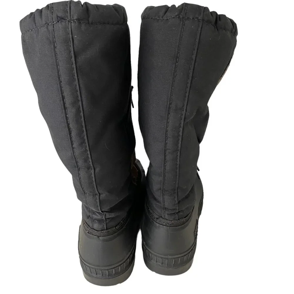 Sorel Adventure Outfitters Black Winter Snow Boots Women Size 6 Canada Insulated